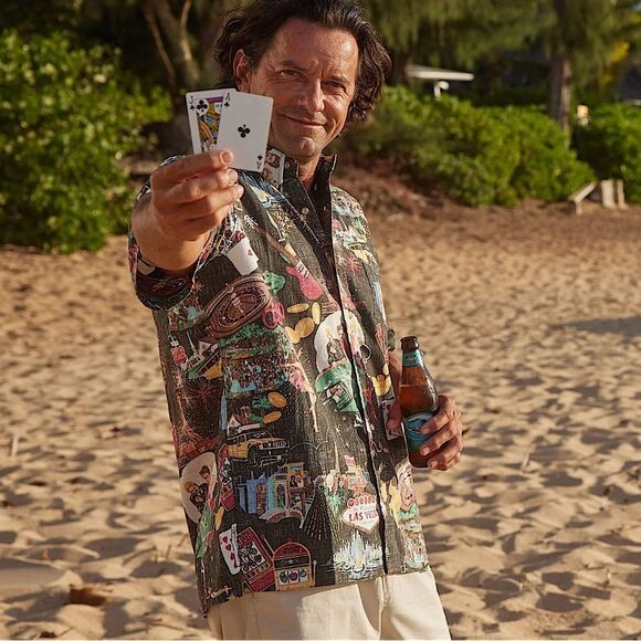 Reyn Spooner Shirt LAS VEGAS OUR 9th ISLAND Black Size L • NEW WITH TAGS • - Picture 4 of 13